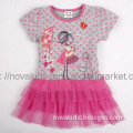 fancy summer baby girls pink tutu dress from china kids wear factory